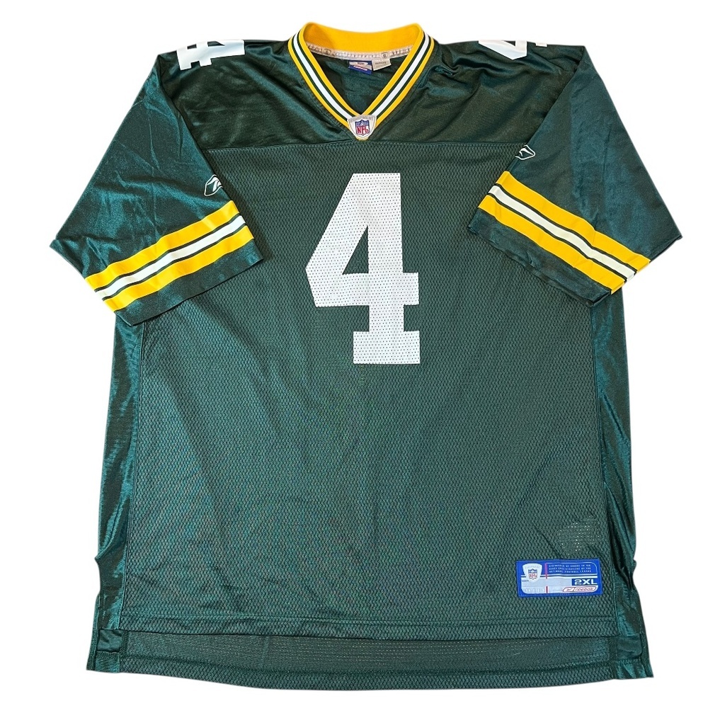 Vintage Green Bay Packers Brett Favre #4 NFL x Reebok Jersey 2XL